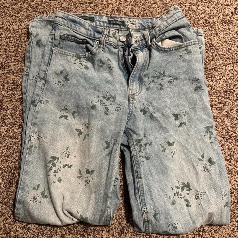 Wild Fable Light Blue Floral Jeans